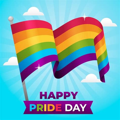 Free Vector Hand Painted Watercolor Pride Day Flag Illustration