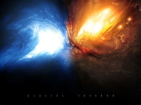 Ice Vs Fire Abstract Picture Abstract Graphic Wallpaper