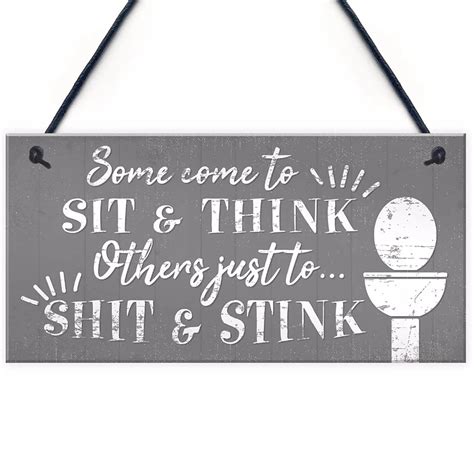Meijiafei Come To Sit Funny Bathroom Signs Shabby Chic Door Plaque For