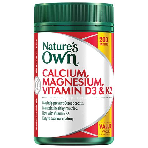 Check spelling or type a new query. Buy Nature's Own Calcium Magnesium Vitamin D3 + K2 200 ...