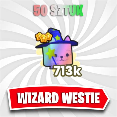 X Rainbow Wizard Westie Pet Simulator Warszawa Kup Teraz Na