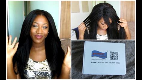 my first kinky straight lace wig premierlacewigs youtube