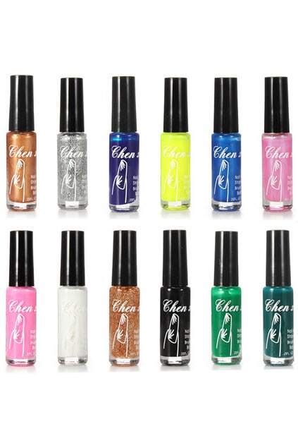 Nail polish thinner, as its name suggests is a product or emulsion designed to thin the consistency of polish that has thickened out and has started to become sticky. 12Pcs10ml Shimmer Thin Nail Polish Liner Brush | ROMWE