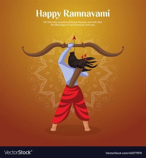 Banner Design Of Happy Ram Navami Royalty Free Vector Image