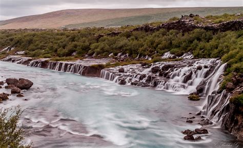 Hraunfossar Waterfall Hvita River West Iceland Hraunfossar Flickr