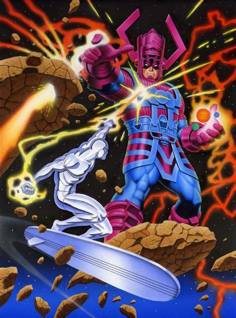 Silver Surfer Vs Galactus By Steve Fastner And Rich Larson Silver