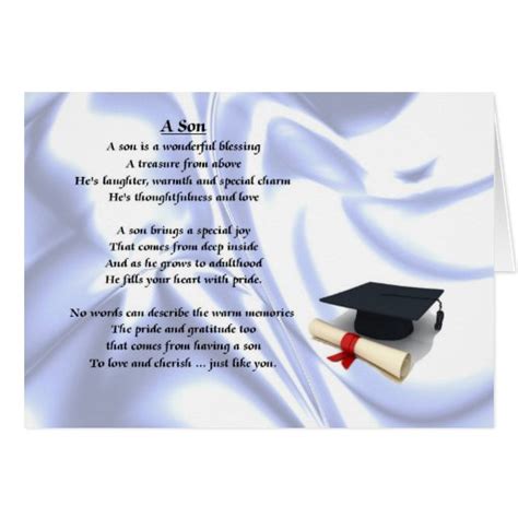 Graduation Son Poem Card Zazzle