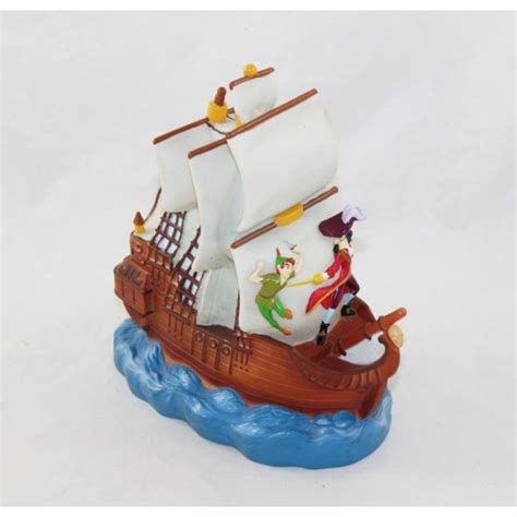 Piggy Bank Boat Peter Pan DISNEY Bullyland Captain Crochet Mr Mou