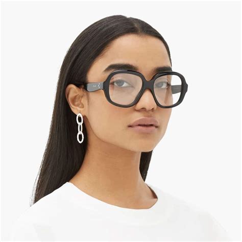 Celine Eyewear Brampton Oversized Round Frame Acetate Glasses Cl500561