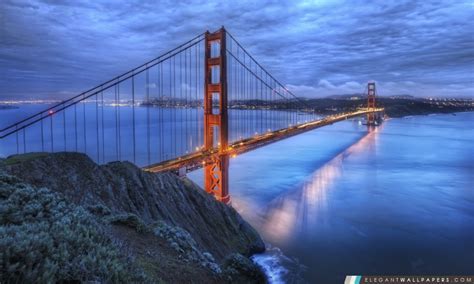 Le Golden Gate Bridge Au Crépuscule Fond Décran Hd à Télécharger