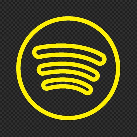 Transparent Spotify Round Outline Yellow Icon Citypng