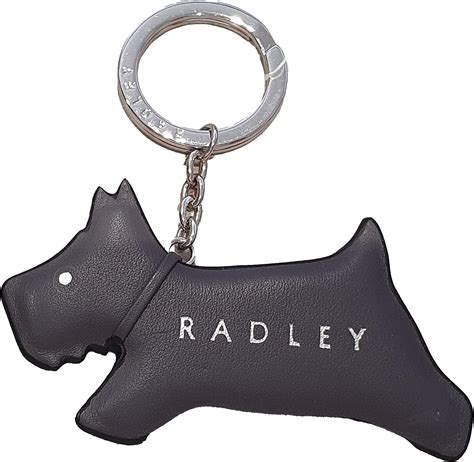 Radley Radley Jump Key Ring In Dark Grey Leather One Size