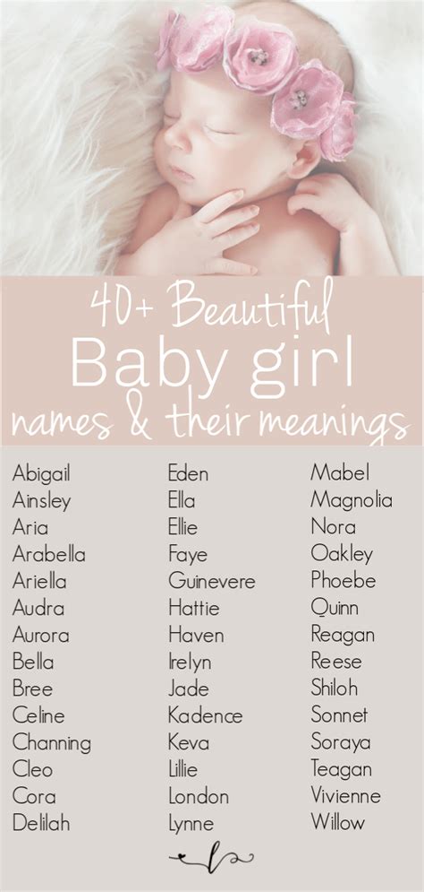 Uncommon Girl Names With Beautiful Meanings Uncommon Girl Names