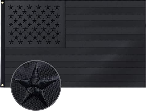 All Black American Flag 3x5 Ft Us Flag Embroidered Canada Ubuy