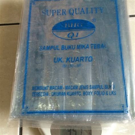 Jual Sampul Buku Plastik Mika Tebal Ukuran Kwarto Bhg di Lapak Enc