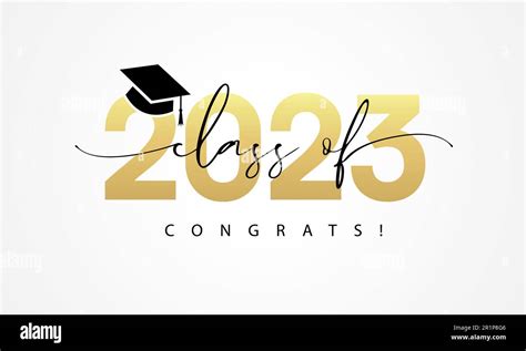 Class Of 2023 Word Lettering Script 2023 Congratulation Graduate