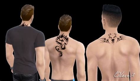 Olesims Male Tattoo Dragon On My Back Sims 4 Downloads