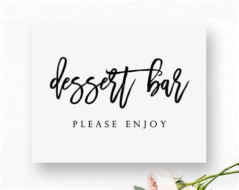 Dessert Bar Sign Printable Free
