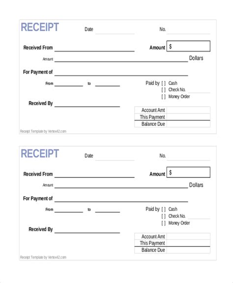 Cash Payment Receipt Format In Excel Template Invitations