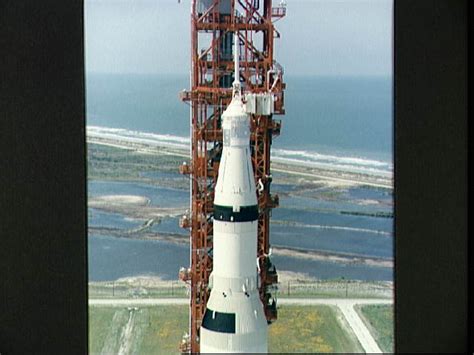 Aerial High Angle View Of Apollo 10 On Pad B Launch Complex 39 Ksc