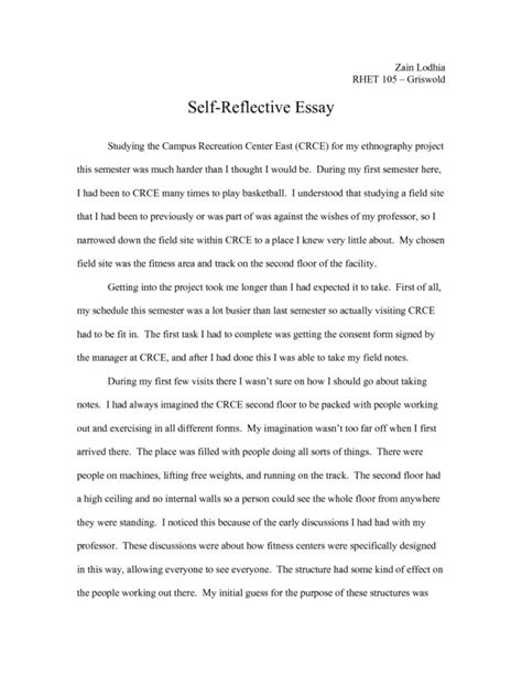 And places is a prime example of when i used writing to discover. 001 Writing Reflective Essay Essays Examples Smart Portray ...
