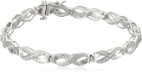 Sterling Silver Diamond Accent Fashion Bracelet 7 Jewelry