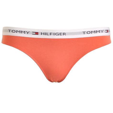 Tommy Hilfiger Womens Iconic Cotton Thong Coral