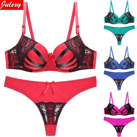 buy julexy bra brief set sexy thongs women bra set push up lace intimate bra panty set at
