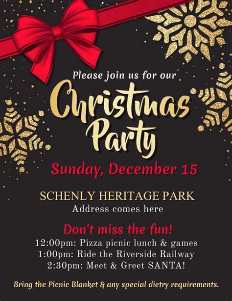 Christmas Party Flyer Template Postermywall