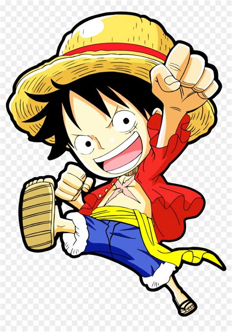 Png One Piece Anime Transparent Background Luffy Chibi Png Download