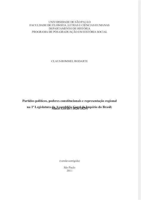 PDF Partidos políticos poderes constitucionais e representação