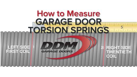Find springs by door weight. How To Measure Garage Door Torsion Springs - YouTube