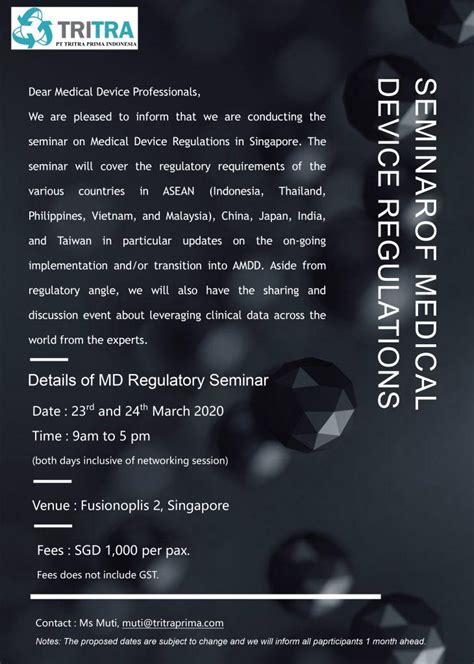 Medical Device Regulations Seminar 23rd And 24th March