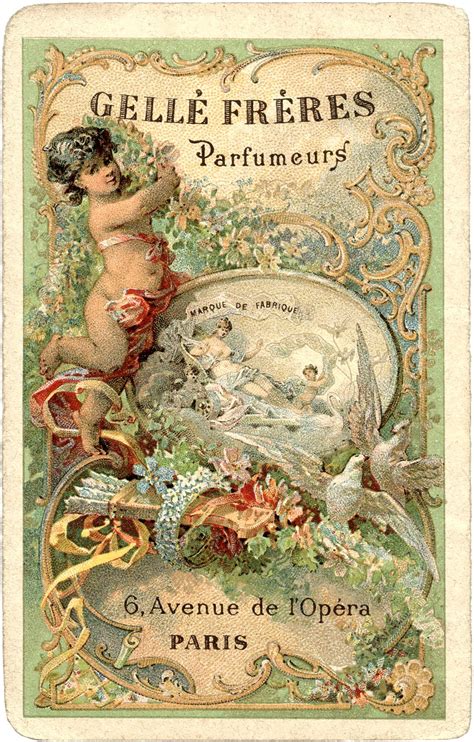 Romantic Paris Perfume Label Gorgeous The Graphics Fairy Pub