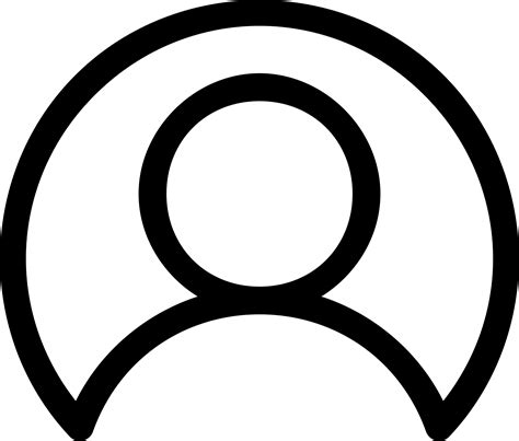Thin Line User Icon Transparent Png Stickpng