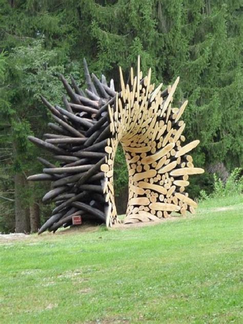 Impressive Wooden Log Sculptures By Jae Hyo Lee Lazy Penguins