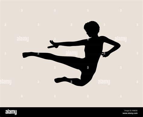 Karate Martial Art Silhouette Of Woman With Sword Stock Vector Image