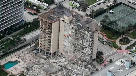 Surfside Florida Champlain Towers South Condo Collapse Aerial Photos