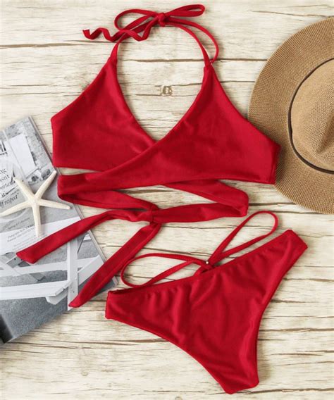 Aliexpress Com Buy Sexy Women Swimsuit Micro Bikini Set With Halter Strap Bathing Suits