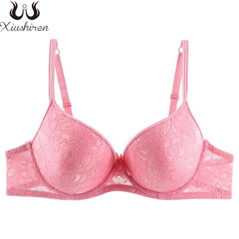 Xiushiren Comfortable Cotton Lingerie Plus Size Pink Push Up Bra Sexy