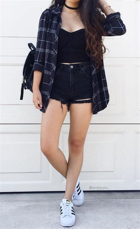 Https://techalive.net/outfit/flannel With Shorts Outfit