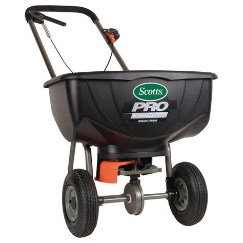 Apply with any type of drop or rotary spreader. Scotts Pro EdgeGuard Broadcast Spreader-75901 - The Home Depot