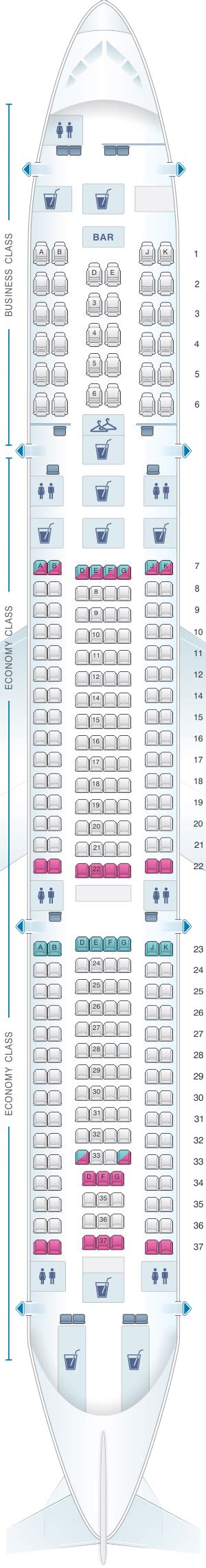 Seat Map Turkish Airlines Airbus A340 300 Seatmaestro