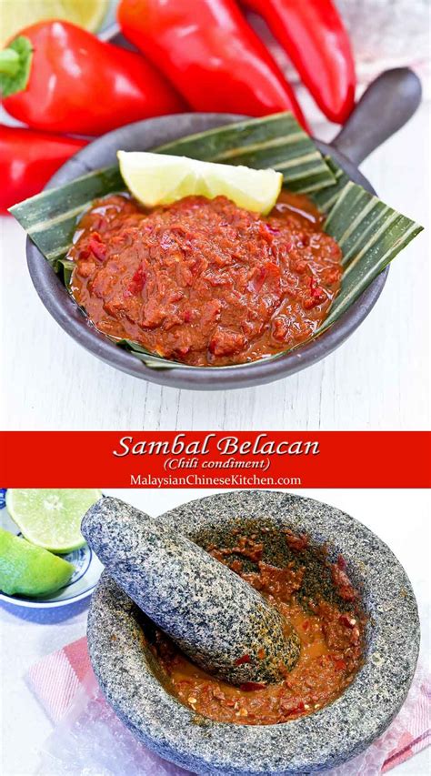 Sambal Belacan Is A Popular Spicy Malaysian Chili Condiment Consisting