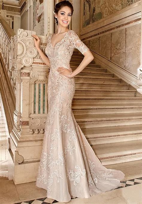 With the beige lining made of viscose this gown feels really comfortable. 25 Champagne Wedding Dresses That Impress - Weddingomania