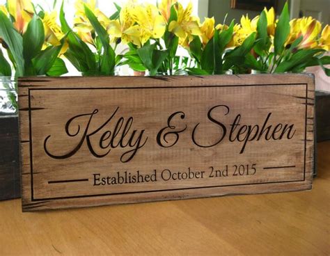 Rustic Wood Sign Personalized Distressed Carved Name Sign Rustic Barn
