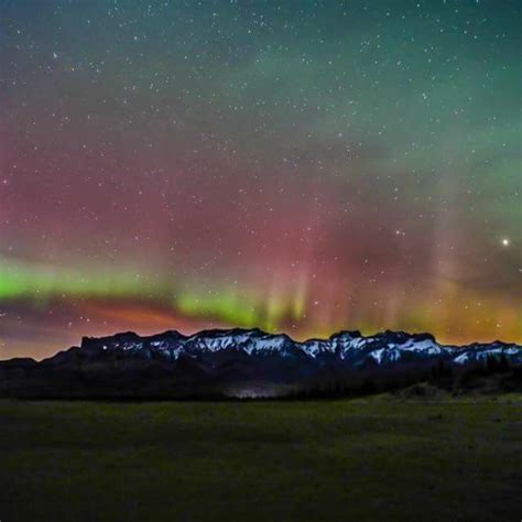 Northern Lights Over Jasper National Park Jasper Alberta Northern