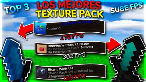 Top 3 Texture Pack Que Suben Full Fps Los Mejores L Mrdefex Youtube