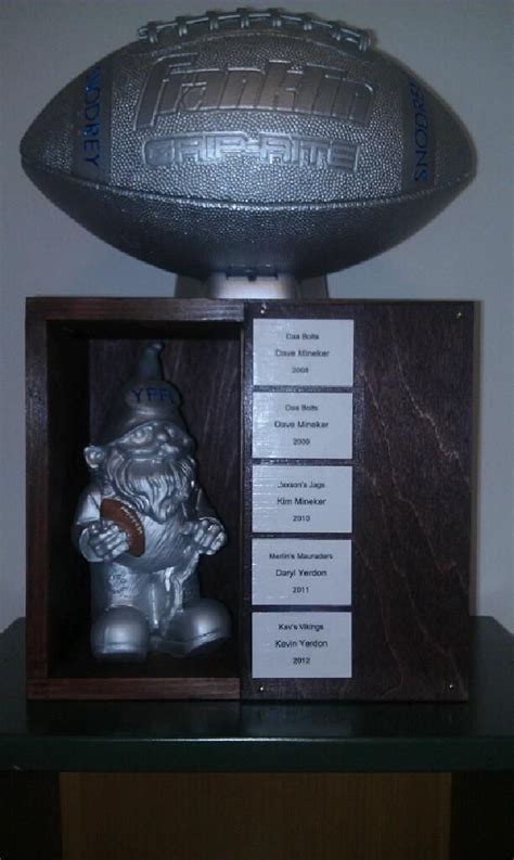 Diy women's fantasy football trophy. YFFL Fantasy Football Trophy (homemade!) Love it!! | Being ...