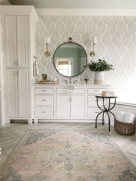 How To Transform Your Bathroom With Wallpaper Diy Remodel Bathroom